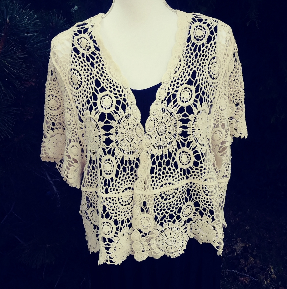 *Summer Sale*Just Love Plus Size Crochet Shrug